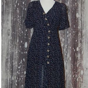 Navy Floral Dress